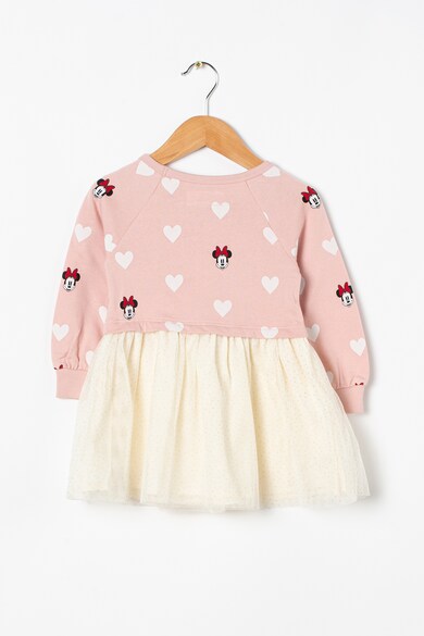 GAP Rochie cu aspect 2in1 si imprimeu cu inimi si Minnie Mouse Fete