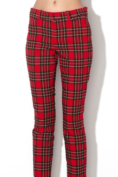 GAP Pantaloni skinny cu model tartan Femei