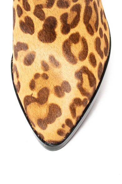 Steve Madden Botine de piele cu par scurt, cu model animal print Justina Femei