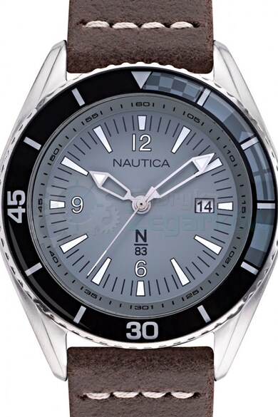 Nautica Ceas cu o curea de piele Urban Surf, 44 mm Barbati