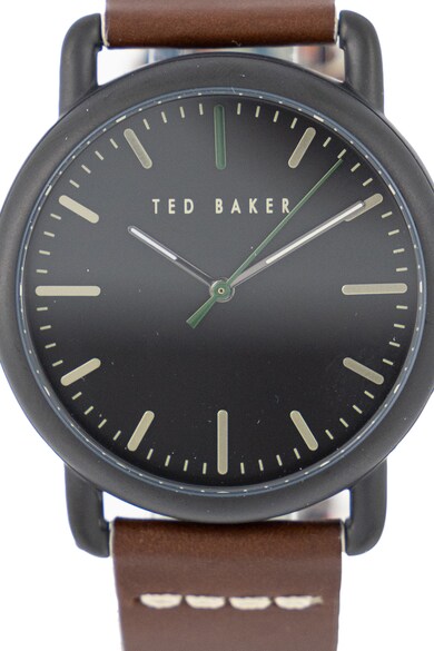 Ted Baker Ceas quartz cu o curea de piele si cusaturi contrastante Tomcoll, 40 mm Barbati