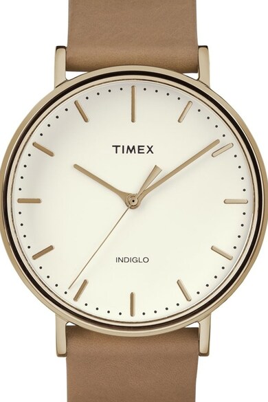 Timex Ceas unisex cu o curea de piele Fairfield, 41 mm Femei