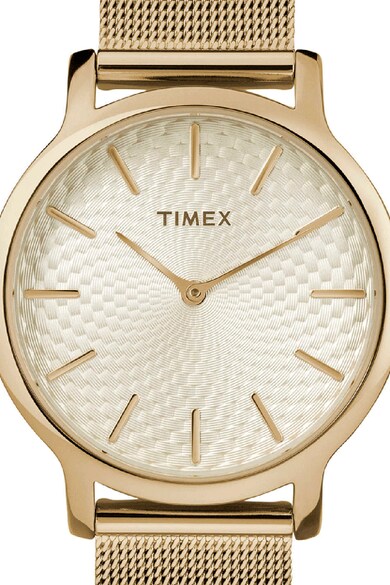 Timex Ceas quartz cu bratara cu model plasa Metropolitan, 34 mm Femei