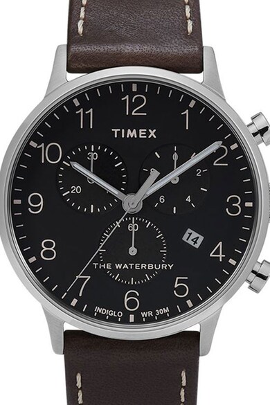 Timex Часовник The Waterbury с хронораф и кожена каишка, 40 мм Мъже