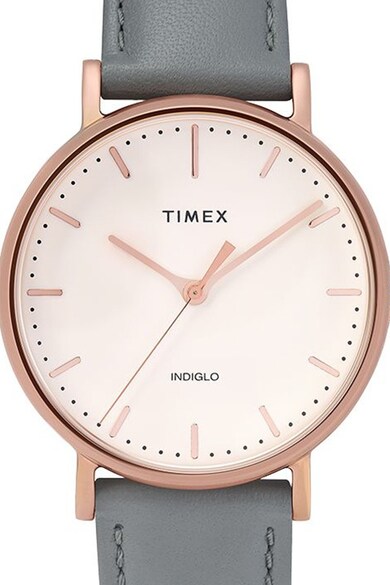 Timex Кварцов часовник Fairfield с кожена каишка, 37 мм Жени