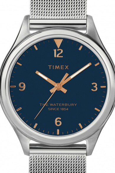 Timex Ceas analog cu bratara cu model plasa Waterbury Traditional , 34 mm Femei