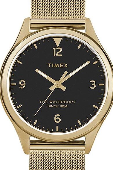 Timex Ceas analog cu bratara cu model plasa Waterbury Traditional , 34 mm Femei