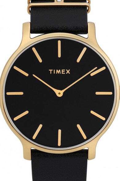 Timex Ceas rotund cu o curea de piele Transcend™, 38 mm Femei