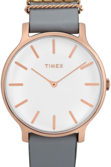 Timex Овален часовник Transcend™ с кожена каишка, 38 мм Жени