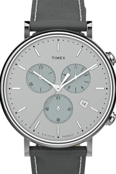 Timex Часовник Fairfield с хронораф и кожена каишка, 41 мм Мъже