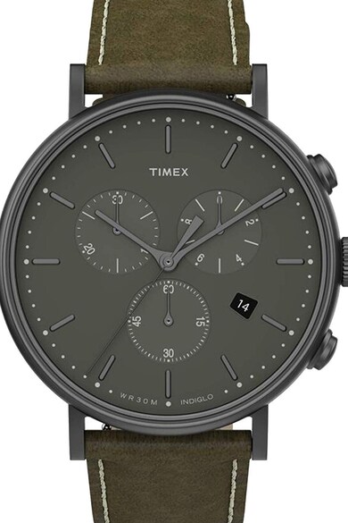 Timex Часовник Fairfield с хронораф и кожена каишка, 41 мм Мъже