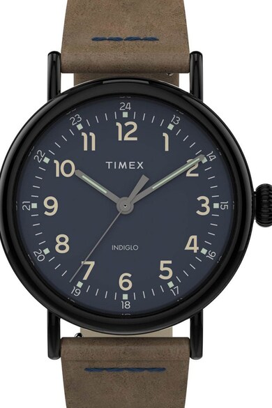 Timex Ceas analog cu cadran fosforescent Standard, 40 mm Barbati