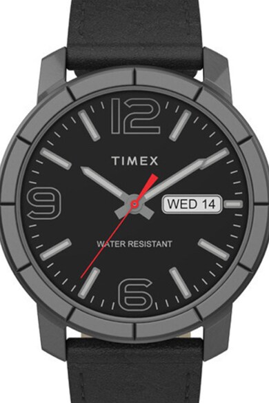 Timex Ceas analog cu o curea de piele, 44 mm Barbati