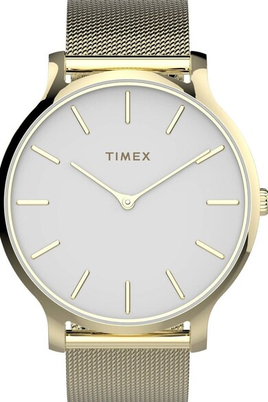 Timex Ceas de otel inoxidabil cu bratara model plasa Transcend™, 38 mm Femei