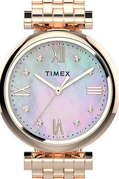 Timex Gyöngyházfényű kijelzős karóra Swarovski® kristályokkal női