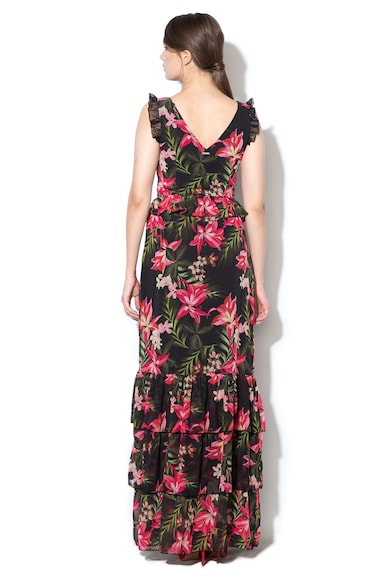 GUESS Rochie maxi cu model floral si segmente stratificate Femei