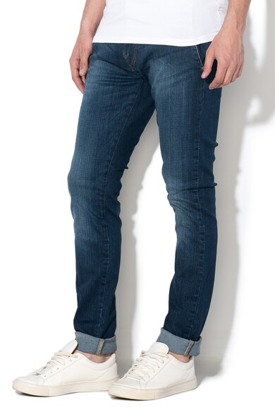 GUESS JEANS Blugi super skinny cu aspect decolorat Daniel Barbati