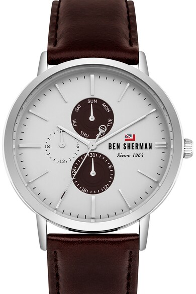 Ben Sherman Ceas cu functii multiple si curea din piele Barbati