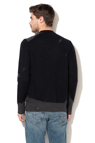Diesel Slour gyapjú- és mohertartalmú pulóver szaggatott részletekkel férfi