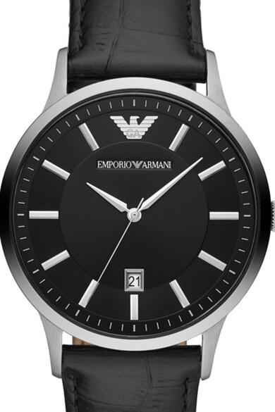 Emporio Armani Ceas quartz cu o curea de piele Barbati