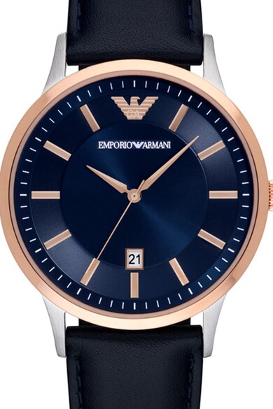 Emporio Armani Ceas quartz cu o curea de piele Barbati