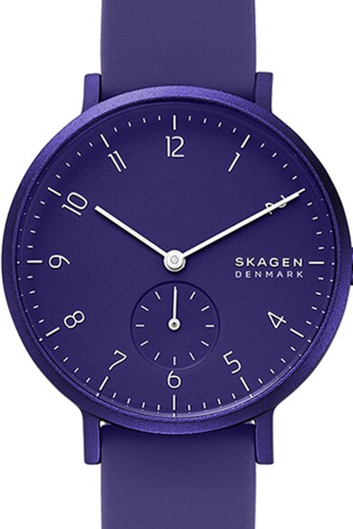 Skagen Овален часовник със силиконова каишка Жени