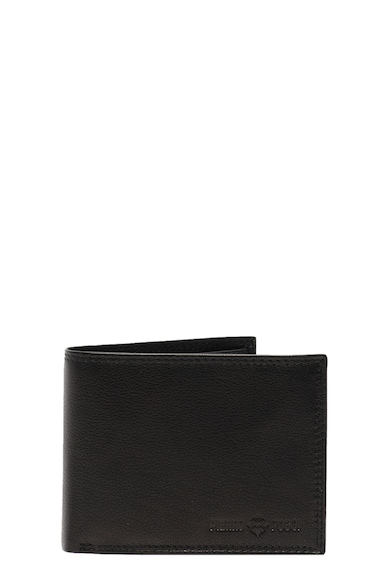 Pierro Poggi Összehajtható bőr pénztárca logóval, Fekete férfi