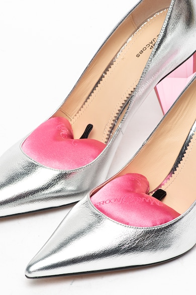 Marc Jacobs Pantofi de piele cu varf ascutit si aspect metalizat Femei