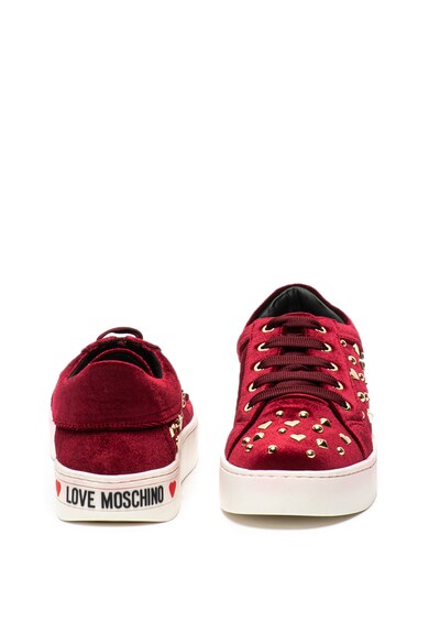 Love Moschino Bársony sneaker szegecsekkel női