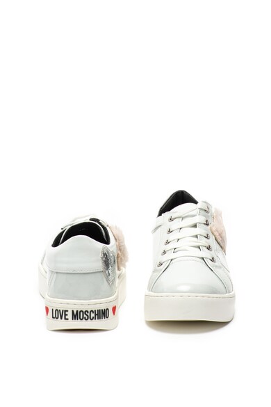 Love Moschino Műbőr sneaker flitteres rátétekkel női