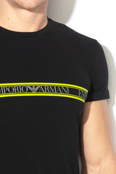 Emporio Armani Underwear Tricou de casa cu decolteu la baza gatului si aplicatie logo Barbati