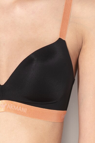 Emporio Armani Underwear Sutien cu cupe triunghiulare si banda logo Femei