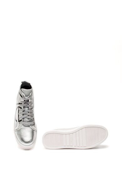 CALVIN KLEIN Kayce logómintás magas szárú bőr sneaker női