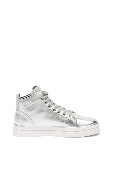 CALVIN KLEIN Kayce logómintás magas szárú bőr sneaker női