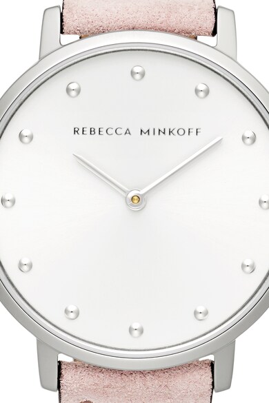 Rebecca Minkoff Аналогов часовник с велурена каишка с капси Жени