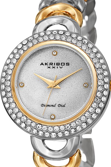 AKRIBOS XXIV Кварцов часовник с кристали и диаманти Жени