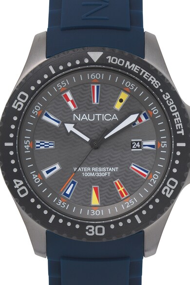 Nautica Ceas cu o curea de silicon Jones Beach, 44 mm Barbati