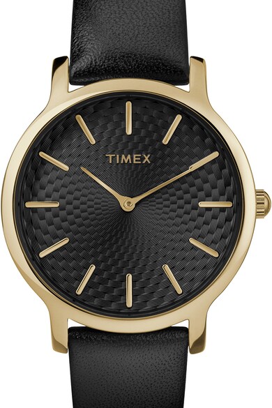 Timex Ceas analog cu o curea de piele Metropolitan, 34 mm Femei