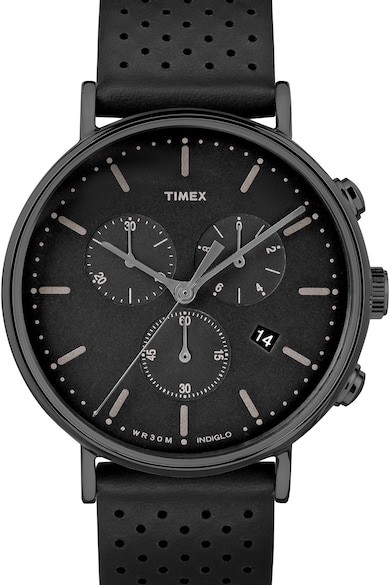 Timex Ceas cronograf cu o curea de piele Barbati