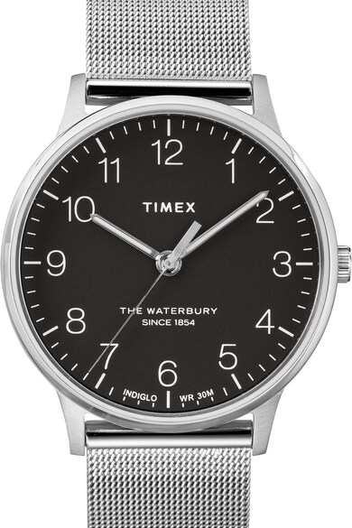 Timex Ceas din otel inoxidabil cu bratara cu model plasa Waterbury Classic, 40 mm Barbati