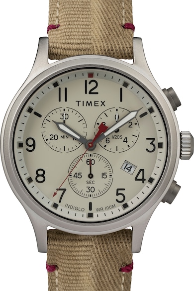 Timex Часовник Allied с текстилна каишка и хоронограф, 42 мм Мъже