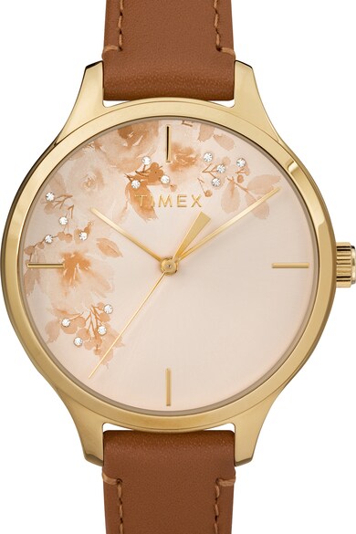 Timex Часовник с кожена каишка Жени
