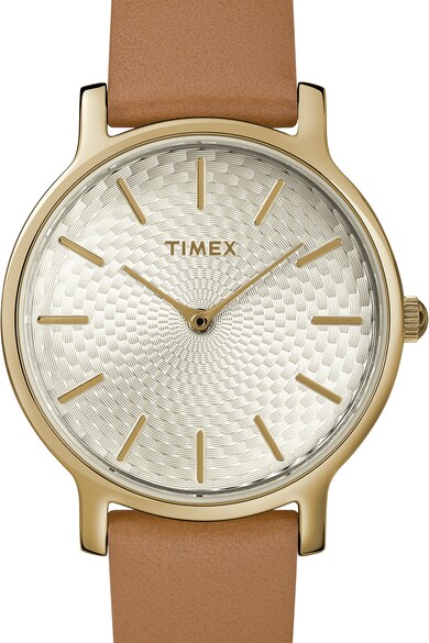 Timex Ceas cu o curea de piele Metropolitan, 34 mm Femei