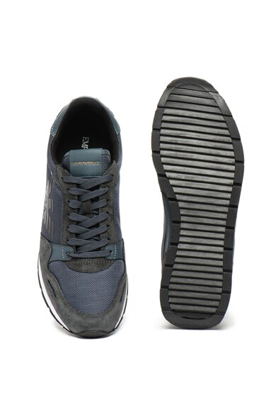 Emporio Armani Nyersbőr sneaker textilszegélyekkel férfi