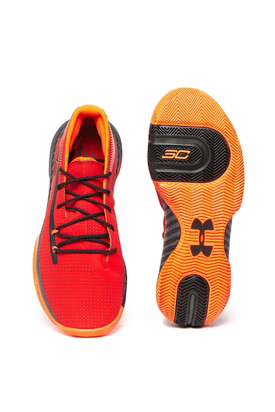 Under Armour Pantofi de piele peliculizata cu aspect perforat, pentru baschet 3ZERO III Barbati