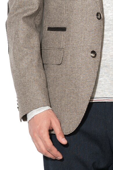Tommy Hilfiger Tailored Palton tailored fit din amestec de lana, cu model houndstooth Barbati