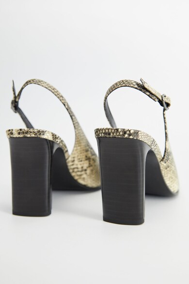 Mango Pantofi slingback cu model piele de sarpe Glade Femei