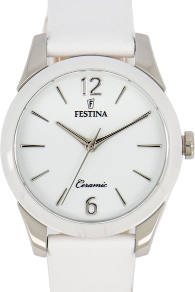 Festina Ceas rotund cu o curea de piele Femei