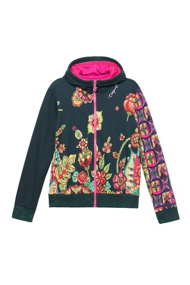 DESIGUAL Hanorac cu fermoar si imprimeu floral Fete