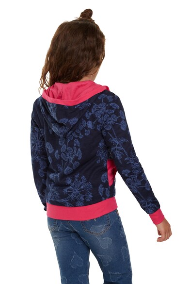 DESIGUAL Hanorac reversibil cu model floral si dungi Fete